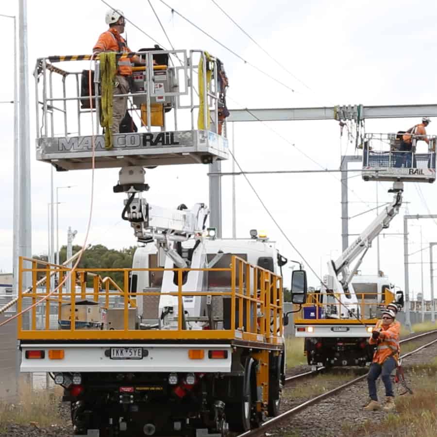 Bucket Truck Rail Electrification Vehicle